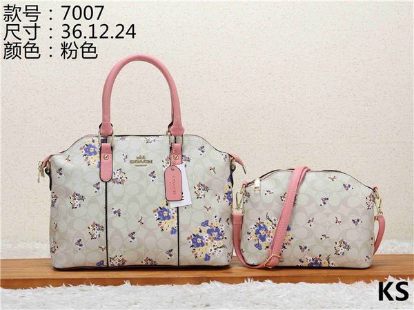 

high-quality printing women fashion multi-capacity storage business work materials handbag two-piece small portable messenger bag totes