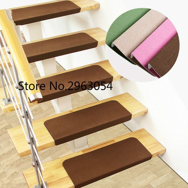 

13-piece installation stair mat self-adhesive stair treads rug non-skid stair step carpet 70x21cm 55x21cm