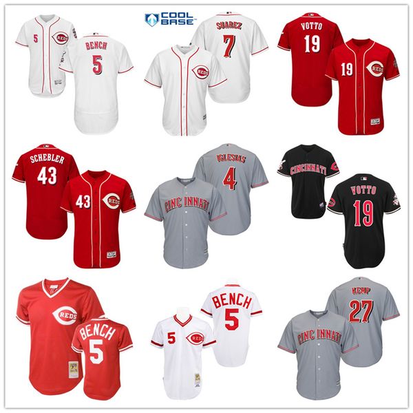 

Cincinnati Baseball Jersey Reds 5 Johnny Bench 11 Barry Larkin 19 Joey Votto 14 Pete Rose 17 Chris Sabo 30 Ken Griffey Jr Jerseys