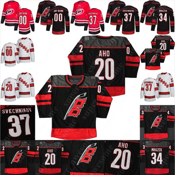 

carolina hurricanes jersey janne kuokkanen 61 ryan suzuki 78 steven lorentz 88 martin necas 46 kyle wood 58 jesper sellgren colin markison, Black;red