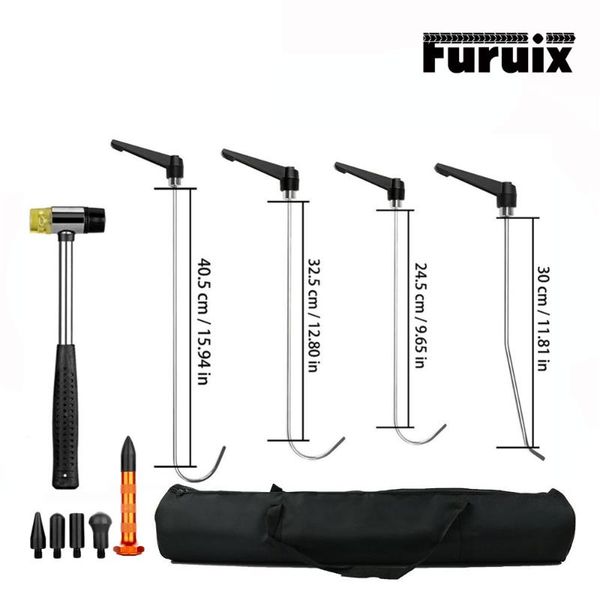 

furuix pdr hooks paintless hail removal car ding dent repair rod hook hail removal tool manganese steel tool kit for auto body