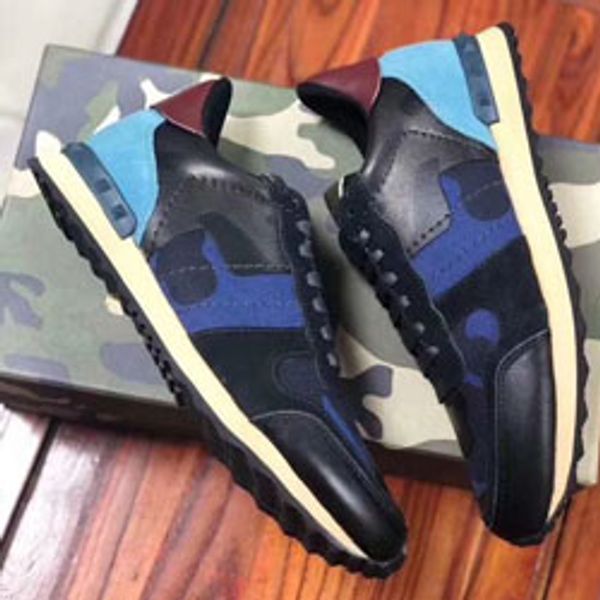 

spring autumn new multicolor camouflage rivet lovers shoes fashionable lacing casual shoes breathable sports shoes green mn02, Black