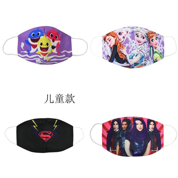 

ткань cubrebocas дети оборотней маски хлопок лицо рот маска мультфильм молодежным детям маску для малыша мира маскарада ojxge