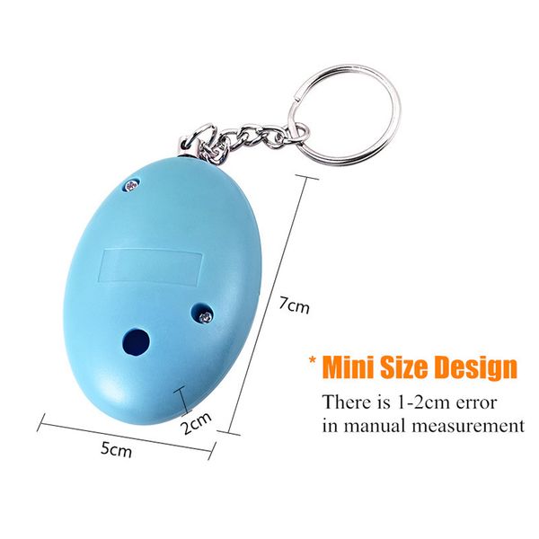 

women fashion 120db egg shape security protection alertor loud scream emergency alarm keychain car