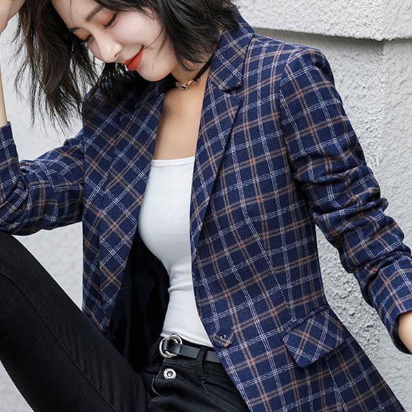 

arrival new autumn blazers winter women striped elegance fashion notched full sleeve single button slim c88912l, White;black