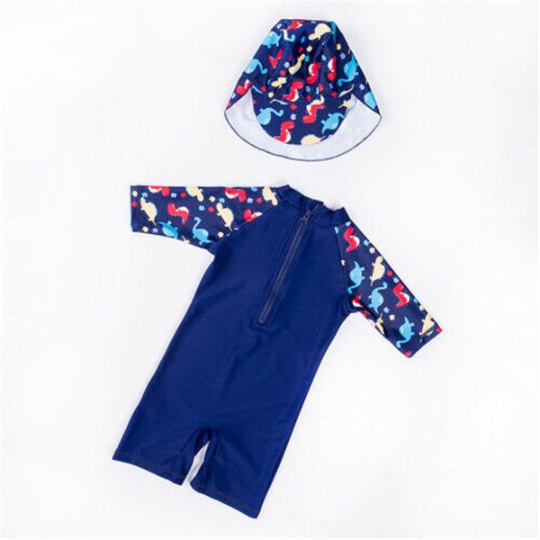 

2019 summer kids one-piece swimsuit children boys dinosaurs swimwear bathing suit uv sun protection summer holiday beachwear