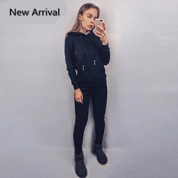 

2 piece tracksuit women pink hoodie sweatshirt female sport pullover suits women's sport suit set tracksuit for women sweatshirt, Gray