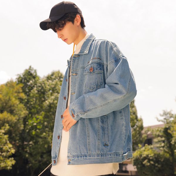 

micro for casual men's wear 2019 autumn new products oversize dimensional patch pocket cardigan fold-down collar cowboy men's to, Black;brown