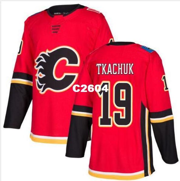 

real men real full embroidery 2017 new brand men calgary flames #19 matthew tkachuk hockey jersey or custom any name or number hockey jersey, Black;red
