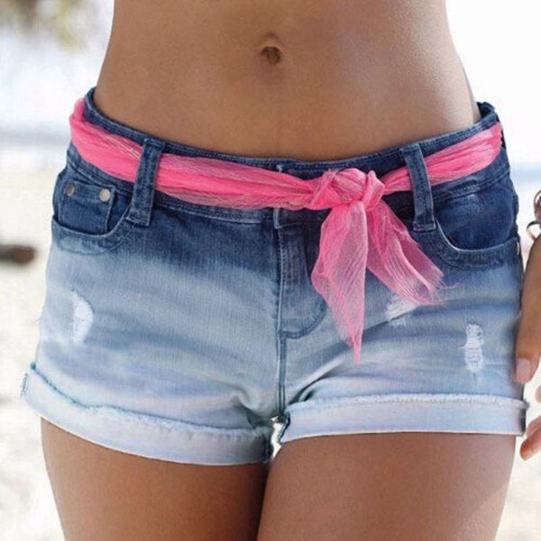 

2019 summer shorts women vintage denim high waist shorts women solid curling short pants europe style jeans women's, White;black