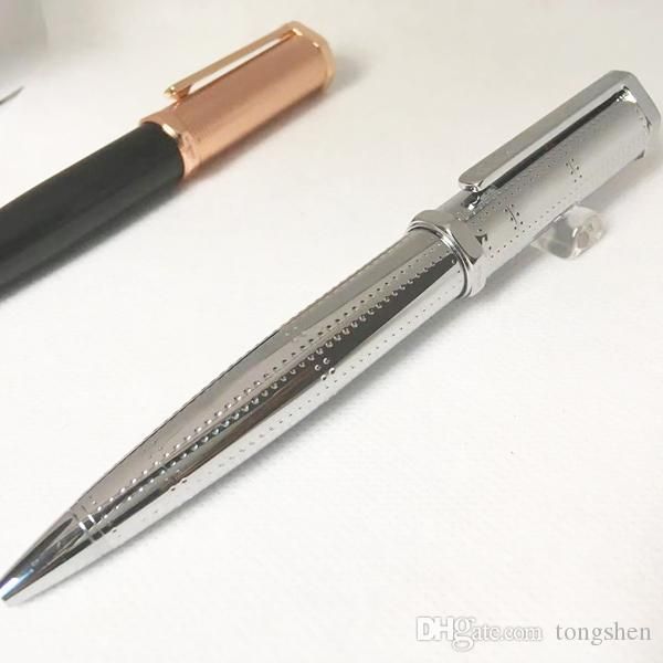 

luxury pen famous black and silver ballpoint pen blue diamond fasion collection brand writing supplier ballpoint pen, Blue;orange