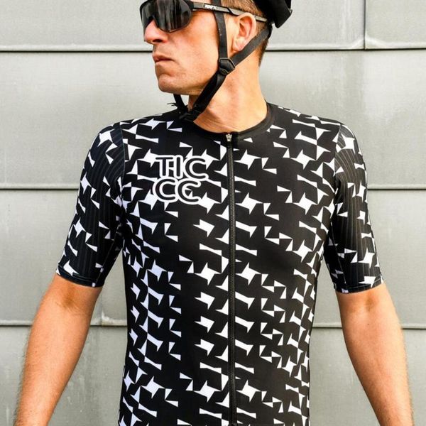 

racing jackets 2021 ticcc summer cycling jersey short sleeve ropa ciclismo road mtb bicycle clothing men team bike shirts, Black;red