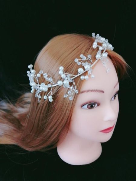 

superior quality bride headbands wreath bridesmaid hair headdress accessories,soft korean handicraft beads wedding tiara, Golden;white