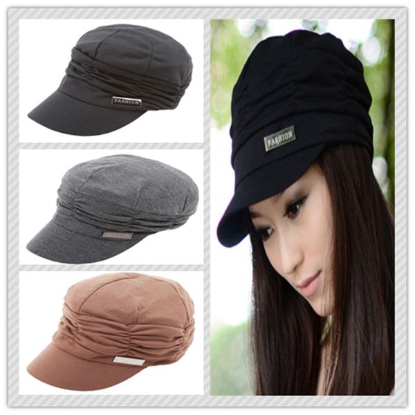 

горячие продажи осень зима корейские женщины козырьки шляпа мода повседневная женщины вязаные плиссированные шапки теплые козырьки на открыт, Blue;gray