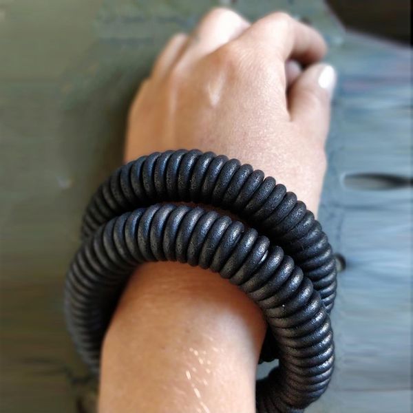 

yd&ydbz new simple fashion jewelry 2019 retro punk style ladies handmade bracelet black rubber bracelet wholesale jewelry