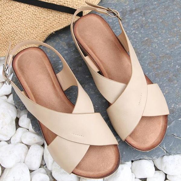

shoes woman sandals for summer platform peep toe wedges heel rome shoes buckle beach ladies simple casual sandals sh316, Black