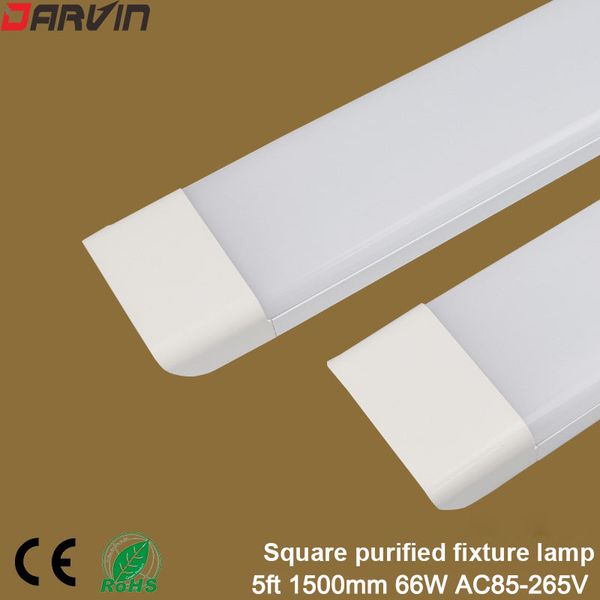 

20pcs 2019 5ft led linear light 1500mm 66w led fluorescent lamp for ceiling hanging high bright ac85-265v ra85 smd2835 led chips