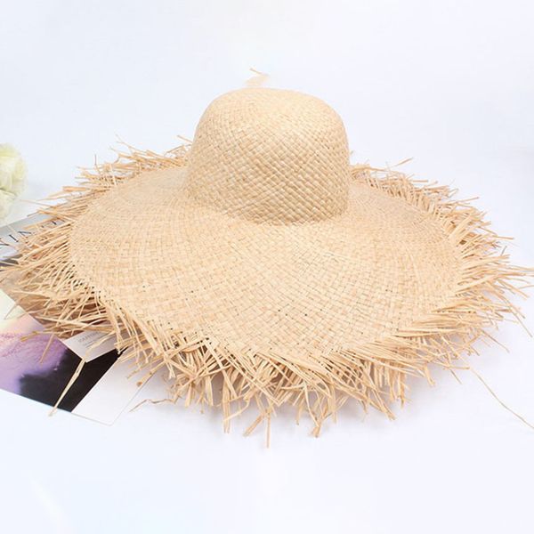 

sun hats for women beach caps sombreros wide brim beach side cap floppy female raffia straw hat