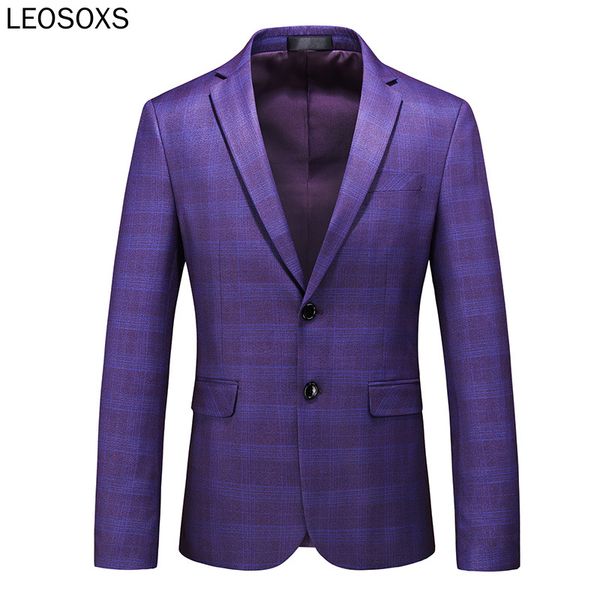 

blue khaki purple plaid blazer for men 2020 slim fit formal mens blazer jacket 6xl spring autumn casual blazers, White;black