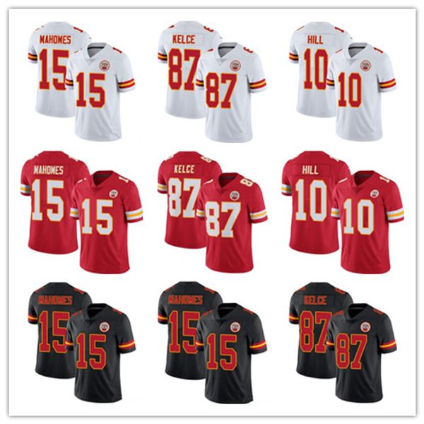 

Men women youth kan a city chief 13 jer ey 15 patrick mahome 87 travi kelce 10 tyreek hill football jer ey red black ru h white, Black;red