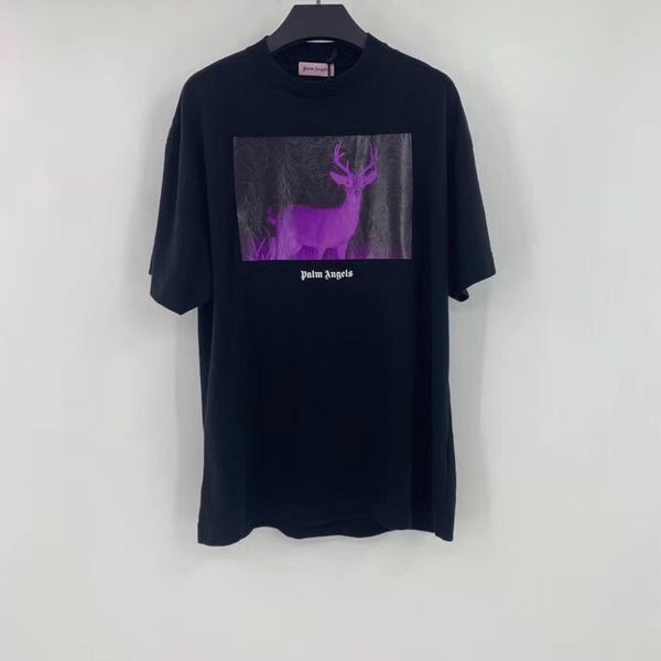 

19aw palm angel kill the bear deer t hirt luxury europe fa hion over ize hort leeve cotton women couple men de igner t hirt