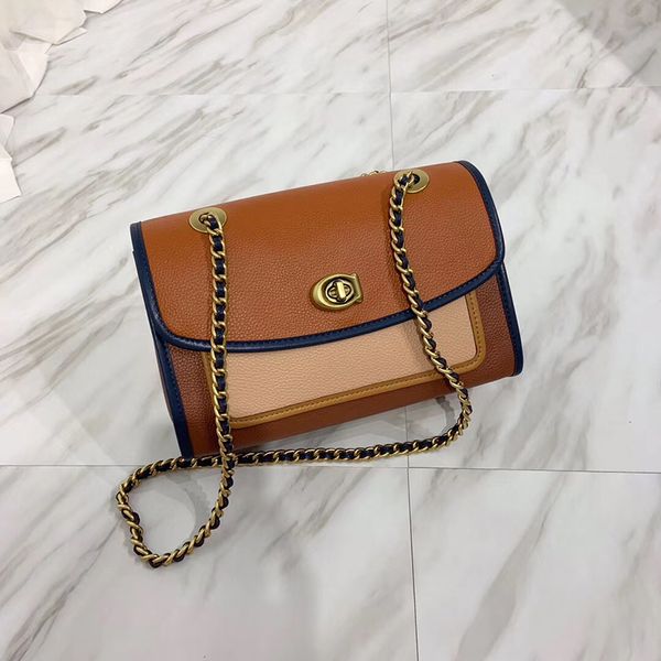 

zhenpishan camellia women's bag 2020 new fashion color matching flip small square bag chain single shoulder messenger handbag