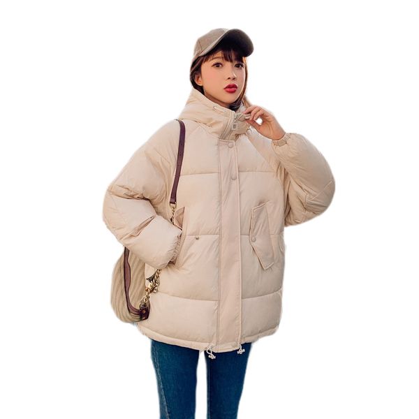 

2019 plus size down jackets women winter coat short thicken warm cotton padded winter jacket women coat, Black