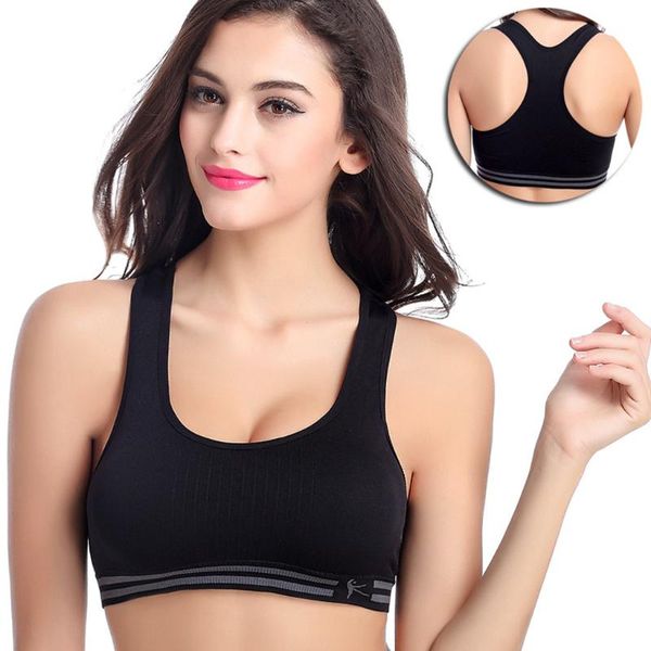 

quick drying seamless sports bra women absorb sweat bra padded push up stretch vest running female sleepwear lingerie underwear, Red;black