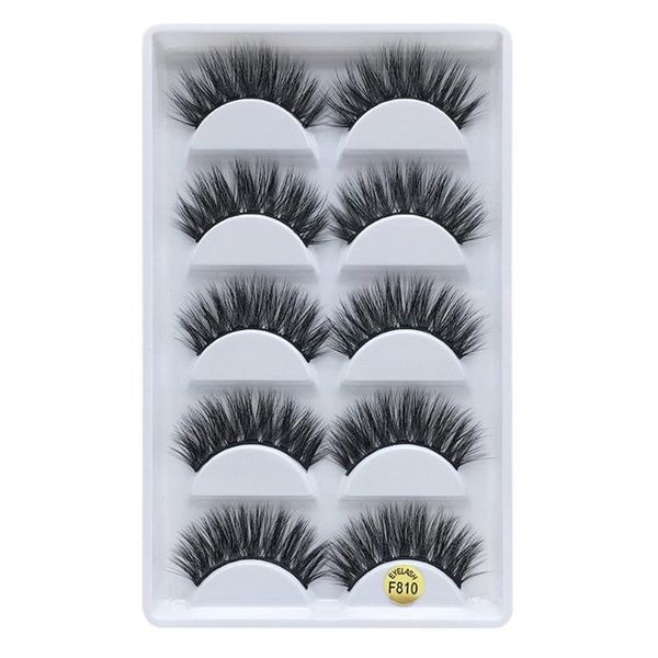 

5 pairs 3d mink lashes eyelash natural false eyelashes fake lashes long makeup mink eyelashes for beauty