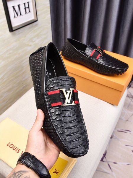 

platform men's shoes wild vintage luxury beanie shoe men's leather soft bottom lazy slip-on driving shoes men's casual shoe 0, Black