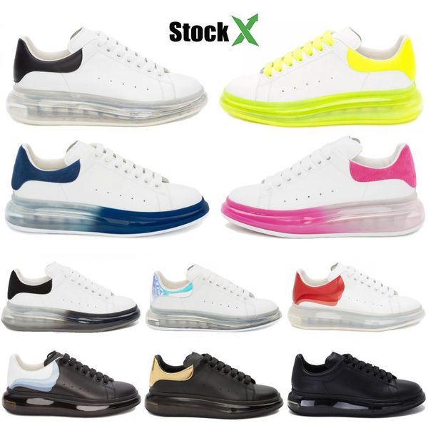 

platform men women casual designer shoes black golden triple white crystle sole cushion velvet trainers genuine leather luxury sneakers