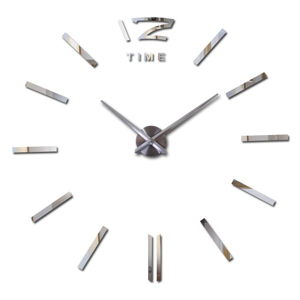 

new clock watch wall stickers clocks home decoration modern quartz diy 3d acrylic mirror metal ing