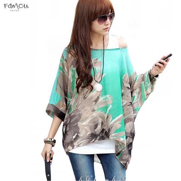 

Women Blouses And Summer New Fashion Floral Print Short Sleeve Tops Blouse Plus Size 4Xl 5Xl 6Xl Chiffon Shirts Blusa