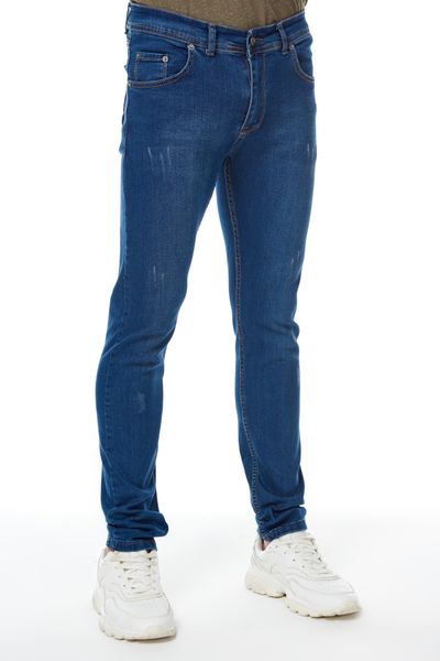 

trendyol male skinny destroylu jeans tmnss20je0328, Blue