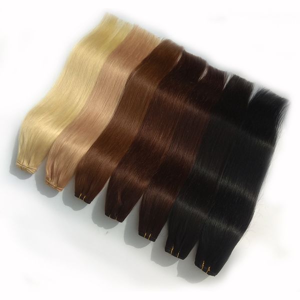 

brazilian hair straight 14-28inch 1 bundles unprocessed human hair weave 100% human hair extension 20colors available factory price, Black