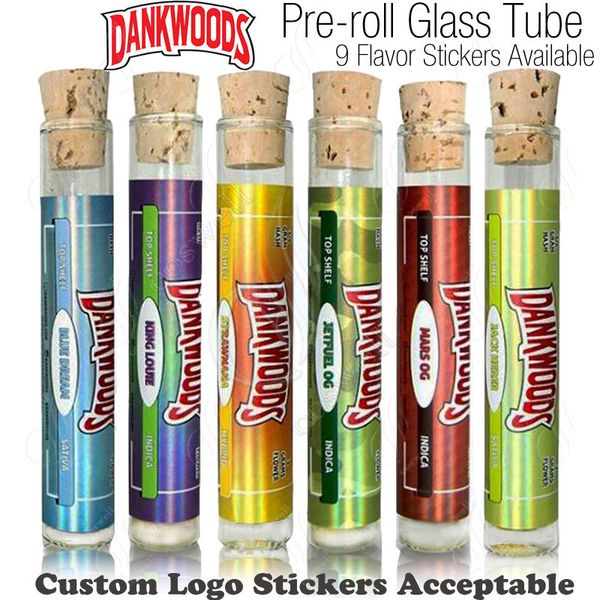 

Новая DANKWOODS Empty Glass Tube Wood Cork Советы Картриджи сухой травы Травяные RAW Pre-ролл Ароматизаторы наклейки Packwoods Moonrock электронные сигареты паров