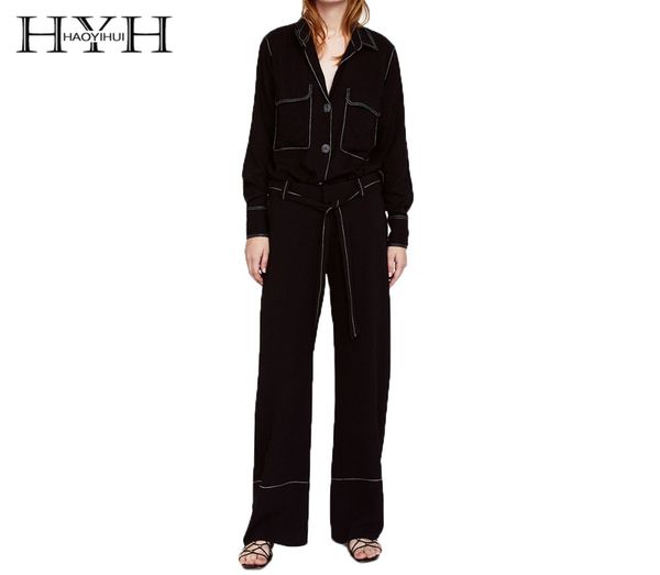 

hyh haoyihui 2019 trend new simple leisure wind contrast color bright line pocket decoration loose casual shirt, White