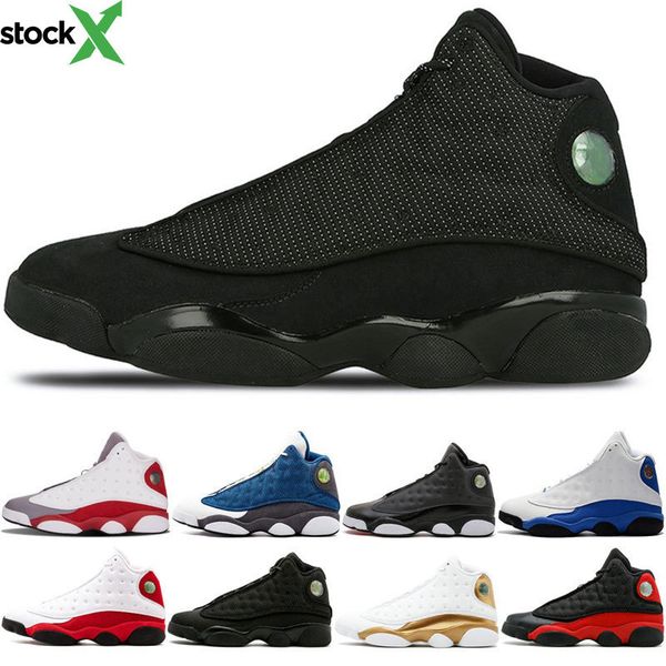 

2020 mens basketball shoe 13 chicago bred mens sneaker 13s he got game hologram barons discount sneakers sports shoes size 5.5-13, Black