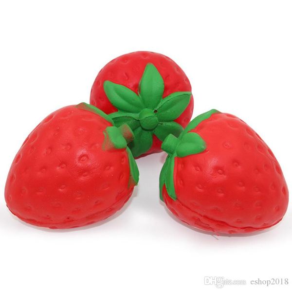 

new pu red strawberry squishy toys simulation fruit artificial slow rising squishy slow rebound toys foam decompression toy
