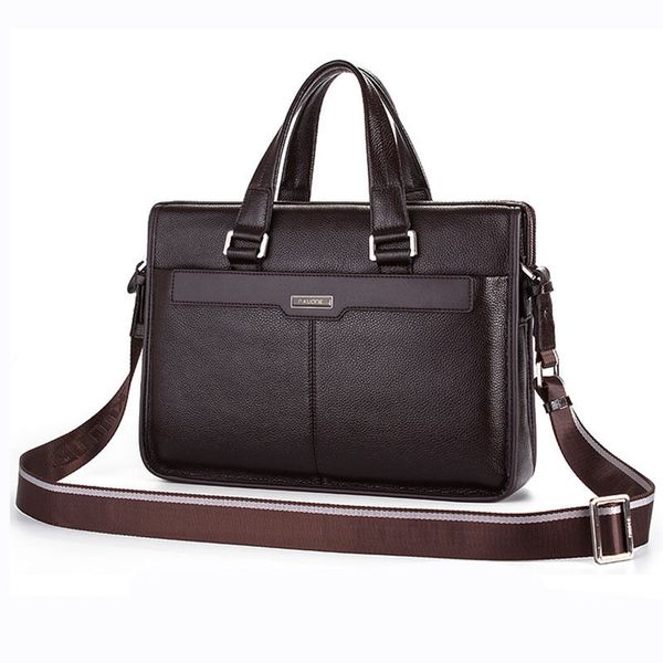 

men's genuine leather for 15.6" lapbriefcase messenger shoulder business handbag bag large size high quality