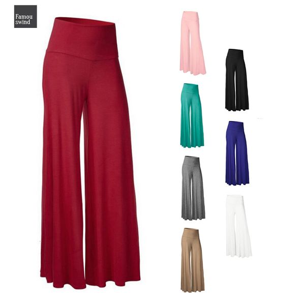 

size pants plus solid women wide leg casual loose trousers elegant high waist new arrivals 8 colors ladies, Black;white