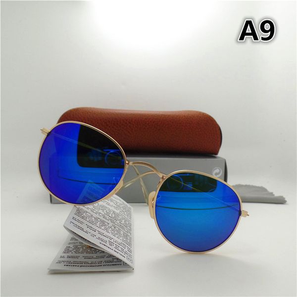 

glass lens men women polit fashion sunglasses uv protection brand designer vintage sport sun glasses with box and sticker, White;black