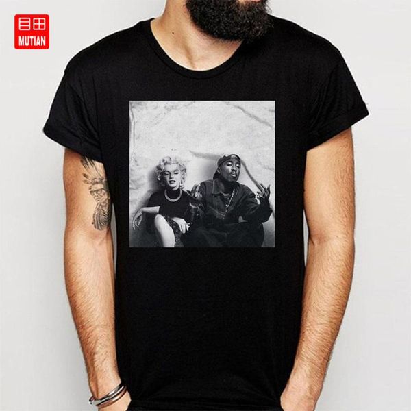 men's t-shirts 2pac and pose t shirt, White;black