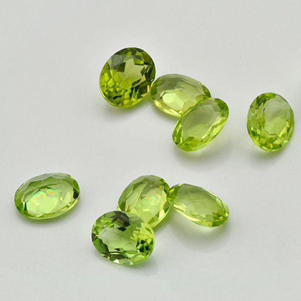 

authentic natural peridot oval facet cut 6x8-8x10 semi-precious loose gemstone for jewelry setting 10pcs/lot, Black