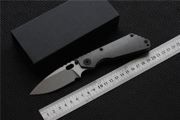 Coltello chiudibile MIKER SMG Lama D2 Titanio Nudista/Pozzi/CF manico Rondella in rame cucina all'aperto Caccia Coltelli di utilità Strumento EDC