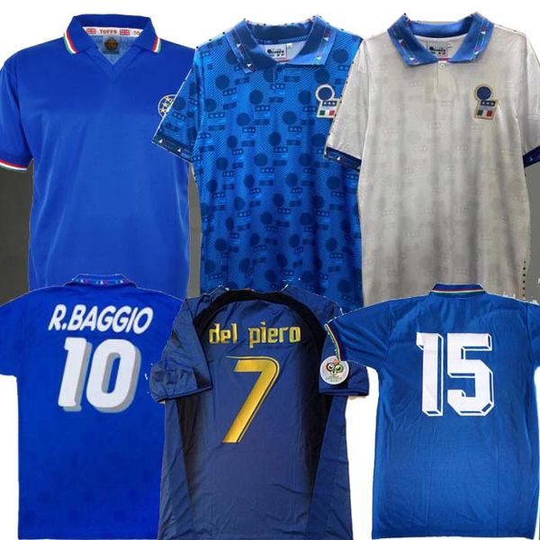 

world cup retro italy 1990 home football soccer 1994 jersey maldini baggio donadoni schillaci totti del piero 2006 pirlo inzaghi, Black;yellow