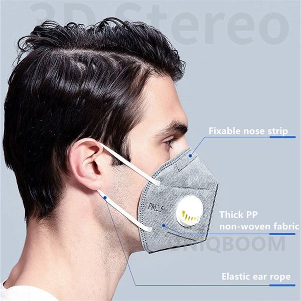 

kN95 Маска взрослая вертикальная нетканая воздушная клапанная Антипылевая Маска PM 2.5 95% респиратор рот с клапаном марлевый фильтр Маска