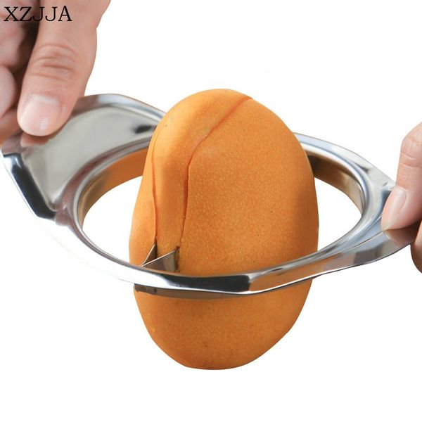

xzjja stainless steel fruits cutting divider mango meat nuclear splitters portable mango knife kitchen gadget fruit tray tools fruit vege
