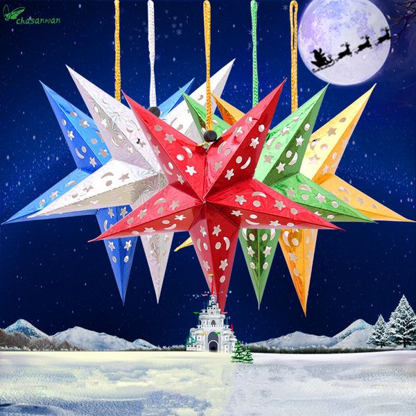 

christmas decorations 1pcs 30cm 3d hollow star christmas ornaments new year 2020 decorations for home navidad natal. q