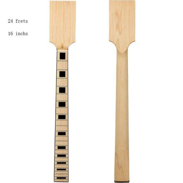 

kmise electric guitar neck unfinished canada maple bolt on 24 frets bone nut